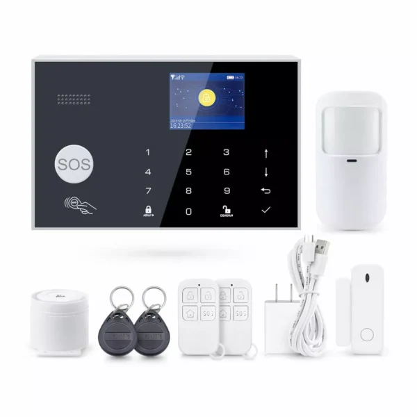 Смарт алармена система PST-G30, Wi-Fi IEEE 802.11b/g/n, 2G GSM 850/900/1800/1900MHz, сензор за врата, TuyaSmart приложение за контрол, 2x дистанционни