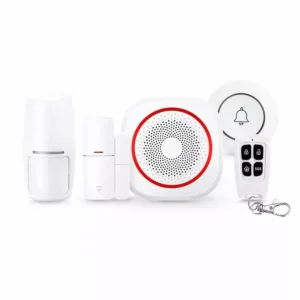Смарт алармена система PST-H3, Wi-Fi IEEE 802.11b/g/n, сензор за врата и движение, дистанционно управление, бяла