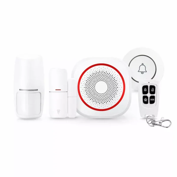 Смарт алармена система PST-H3, Wi-Fi IEEE 802.11b/g/n, сензор за врата и движение, дистанционно управление, бяла