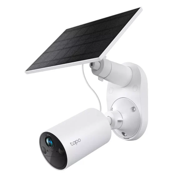 IP камера TP-Link Tapo C410 KIT с включен слънчев панел, насочена "bullet" камера, 3MPix (2304x1296@15fps), H.264, IR осветеност (до 15m), външна IP65, Wi-Fi, microSD слот до 512GB, микрофон и говорител