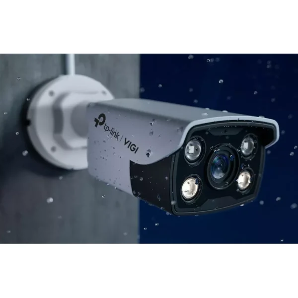 IP камера TP-Link VIGI C350(2.8mm), насочена "bullet" камера, 5Mpix(2880x1620@30FPS), 6mm обектив, H.265+/H.265/H.264+/H.264, IR осветеност (до 30 метра), външна IP67, PoE, микрофон, високоговорител, MicroSD слот до 256GB