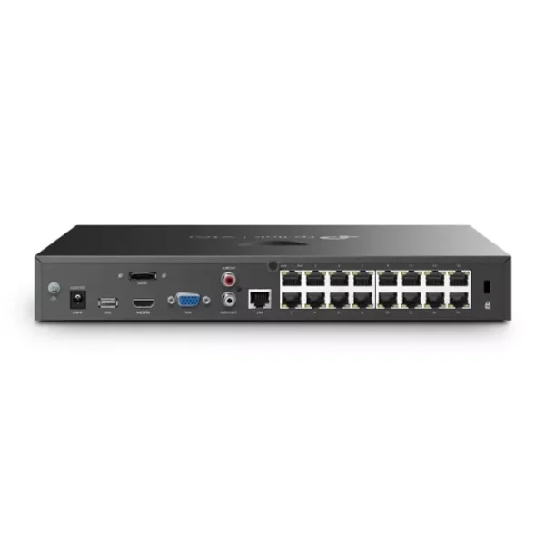 IP видеорекордер TP-Link VIGI NVR2016H-16P, 16 канала, H.265+/H.265/ H.264+/H.264, 2x SATA (до 10TB), 2x USB 2.0, 1x LAN 10/100Mbps, 1x HDMI, 1x VGA, PoE+